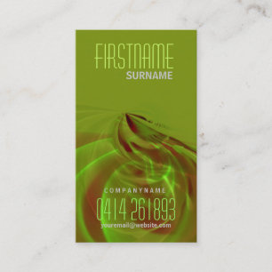 Carte de visite vertical Scifi Green Liquid