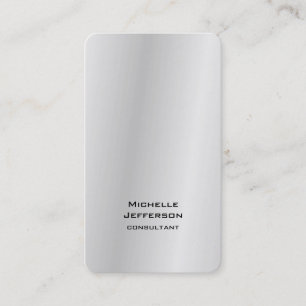 Carte De Visite Vertical Silver Grey élégant tendance moderne
