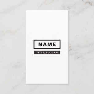 Carte de visite vertical simple minimaliste