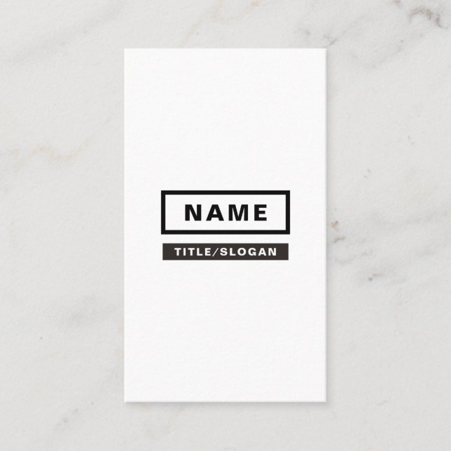 Carte de visite vertical simple minimaliste (Devant)