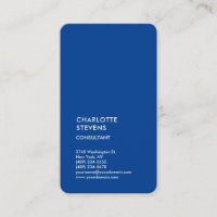 Verticale Bleu Profond Tendance Minimaliste Élégan