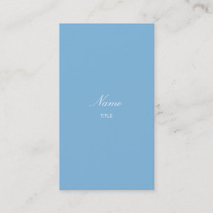 Carte De Visite Verticale bleue placide d'Elegante