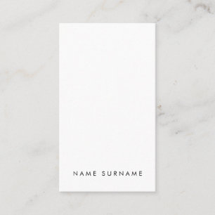 Carte De Visite Verticale noire simple minimaliste moderne de