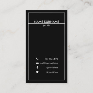 Carte De Visite Verticale propre moderne minimaliste