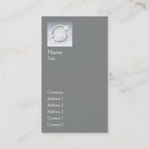 Carte De Visite Verticale simple gris-foncé - affaires