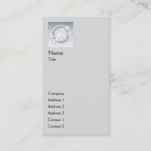 Carte De Visite Verticale simple grise - affaires