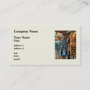 Carte De Visite Veste Denim bleu en Cabine