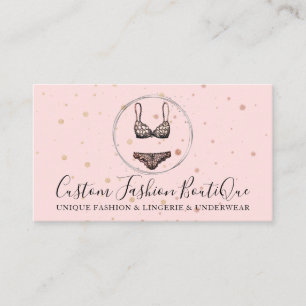 Carte De Visite Vêtements de bain en bikini rose Lingerie Sous-vêt