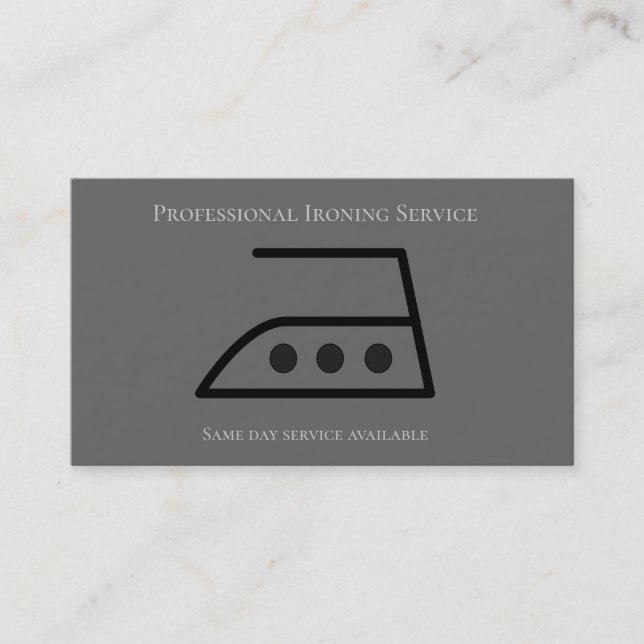 Carte De Visite Vêtements De Repassage Moderne Service De Blanchis (Devant)
