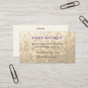 Carte De Visite Vêtements Iridescente Gold Boutique Concession