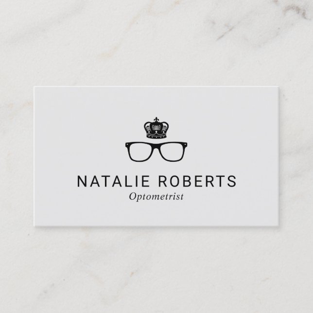 Carte De Visite Vêtements royaux pour yeux Optométriste  (Devant)