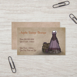 Carte De Visite Vêtements vintages Thrift Shop Boutique