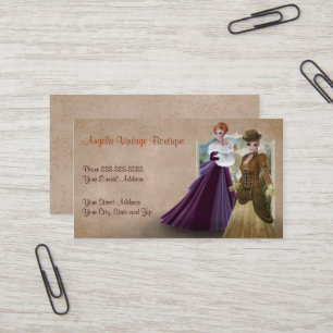 Carte De Visite Vêtements vintages Thrift Shop Boutique