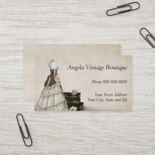 Carte De Visite Vêtements vintages Thrift Shop Boutique