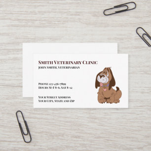 Carte de visite vétérinaire de clinique