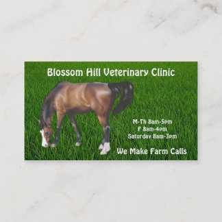 Carte de visite vétérinaire du cheval