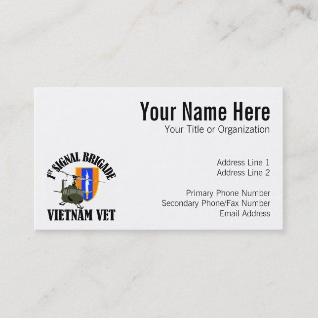 Carte De Visite Vétérinaire du Vietnam - ęr Bde de Sig (Devant)