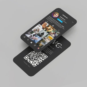 Carte De Visite Vétérinaire moderne VET Vétérinaire Instagram Dark