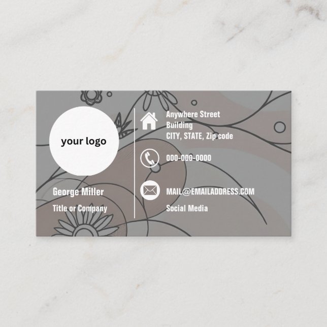 Carte De Visite Vibes Abstraites minimalistes chic Boho (Devant)