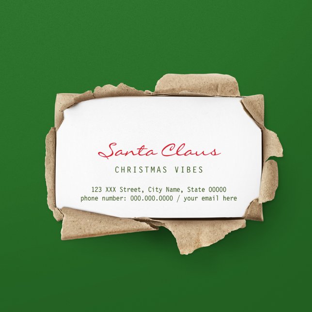 Carte De Visite Vibes de Noël (Créateur téléchargé)