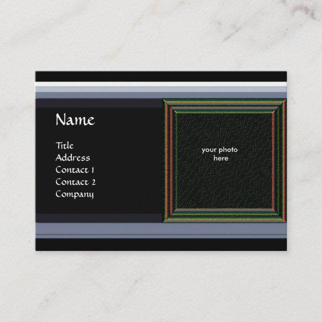 Carte De Visite VIBRANT DAMASK MEMORY MONOGRAS gem vert (Devant)