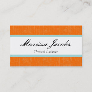 Carte de visite vibrant d'assistant personnel