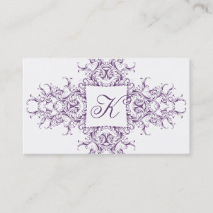 Carte de visite victorien de monogramme