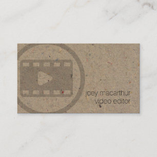 Carte De Visite Vidéo Éditeur Vide Clip Icon Film Photographie