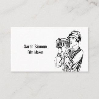 Carte De Visite Vidéographe du Cool de la vieille école