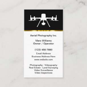 Carte De Visite Vidéographie classique des drones aériens