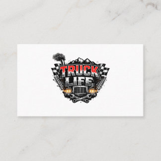Carte De Visite Vie de Camion Grunge en Chrome Rouge Distressed Ca