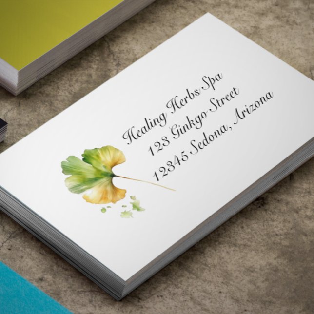 Carte De Visite Vie de plantes : Ginkgo Biloba personnalisable (Créateur téléchargé)
