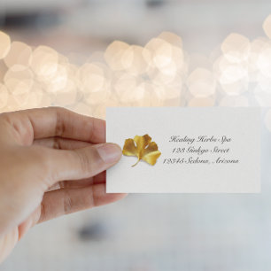 Carte De Visite Vie de plantes : Golden Ginkgo Biloba personnalisa