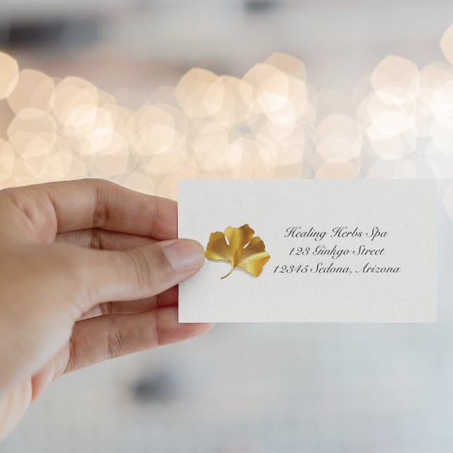 Carte De Visite Vie de plantes : Golden Ginkgo Biloba personnalisa (Créateur téléchargé)