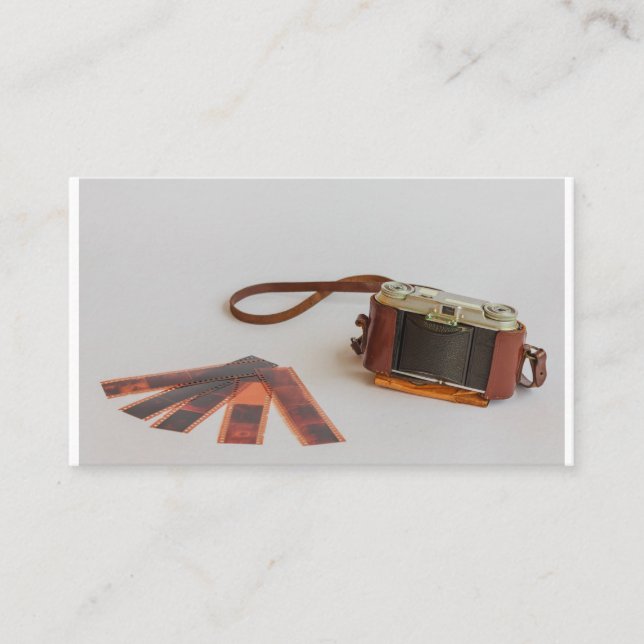 Carte De Visite vieil appareil-photo avec le négatif sur   le (Devant)