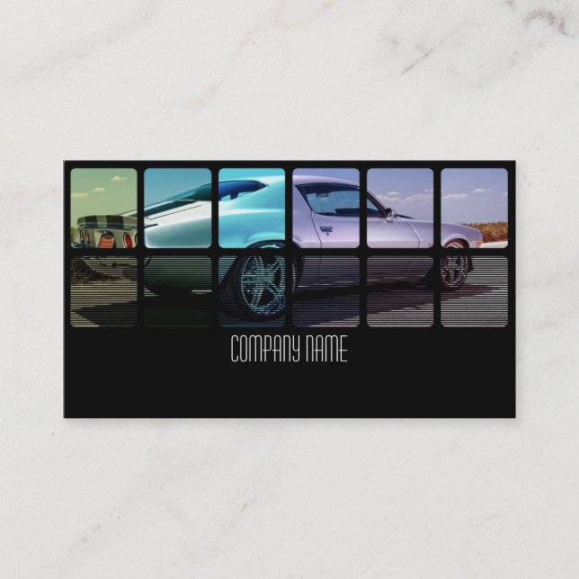 Carte De Visite Vieille voiture de muscle dans différent (Devant)