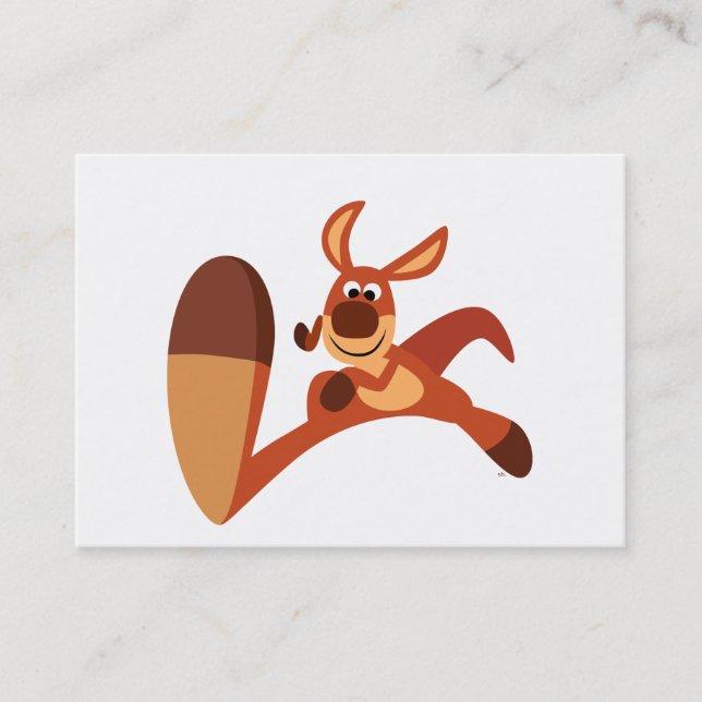 Carte De Visite "Viens ! !" Caricature Kangaroo ACEO/Carte de visi (Devant)