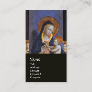 CARTE DE VISITE VIERGE AVEC ENFANT ET SAINTS
