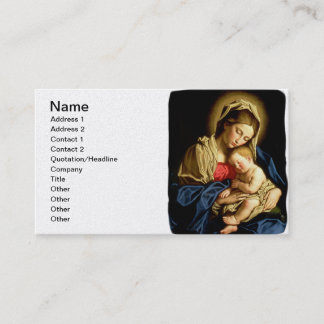 Carte De Visite Vierge et Enfant Jésus - Sassoferrato