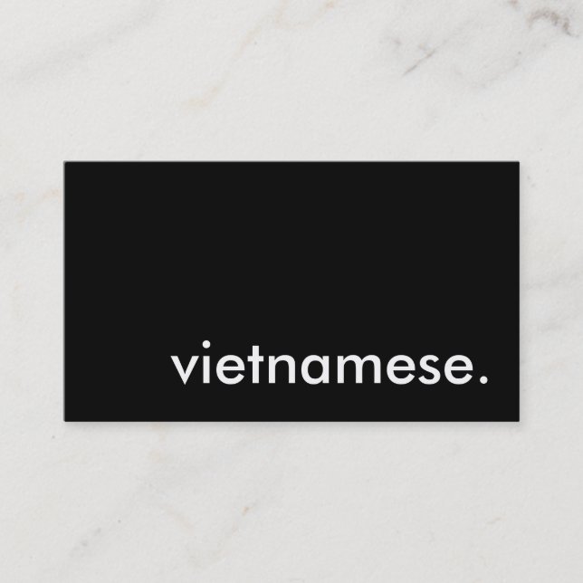 Carte De Visite vietnamien. (Devant)