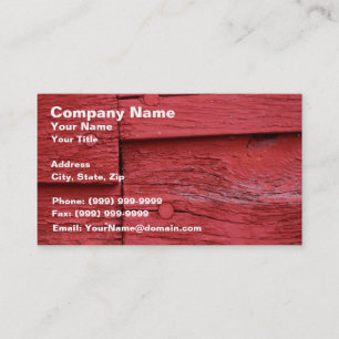 Carte De Visite Vieux bois avec la peinture rouge fraîche