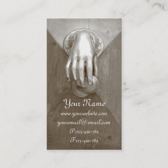 Carte De Visite Vieux heurtoir de porte (Devant)