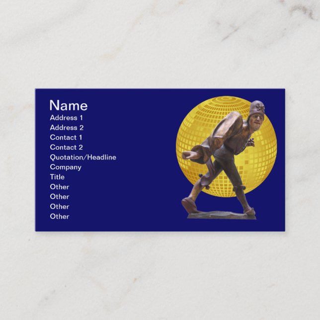 Carte De Visite Vieux personnage de plaisanterie (Devant)