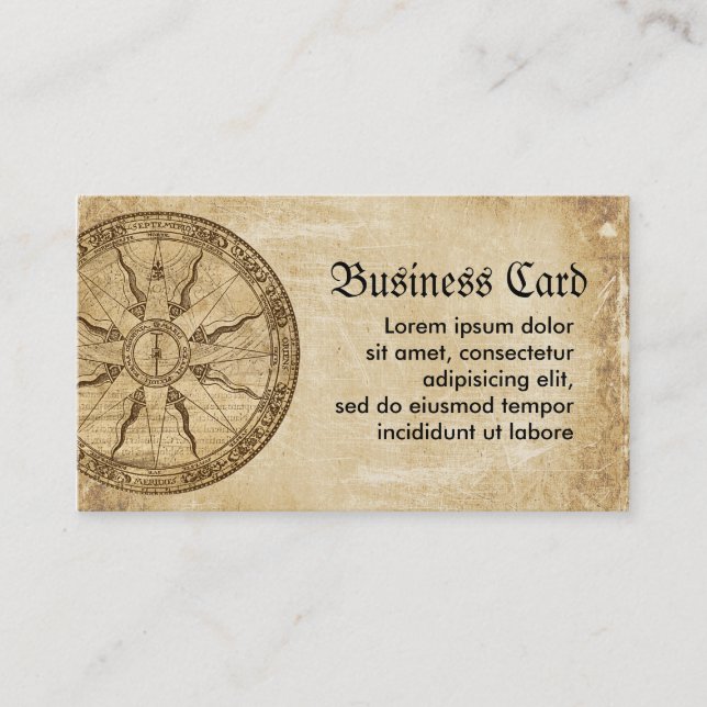 Carte De Visite Vieux rose de boussole (Devant)