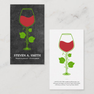 Carte De Visite Vigne rouge
