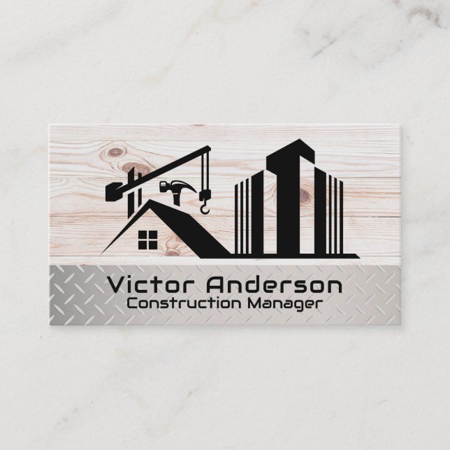 Carte De Visite Vignée de construction | Propriétés commerciales (Devant)