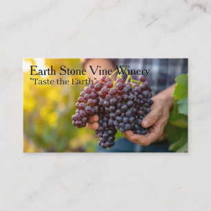 Carte De Visite Vigneron récoltant des raisins   Cave vinicole