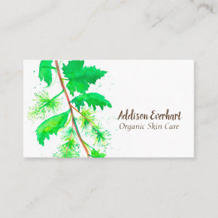 Carte De Visite Vignes à feuilles de raisin Plante d'aquarelle ver