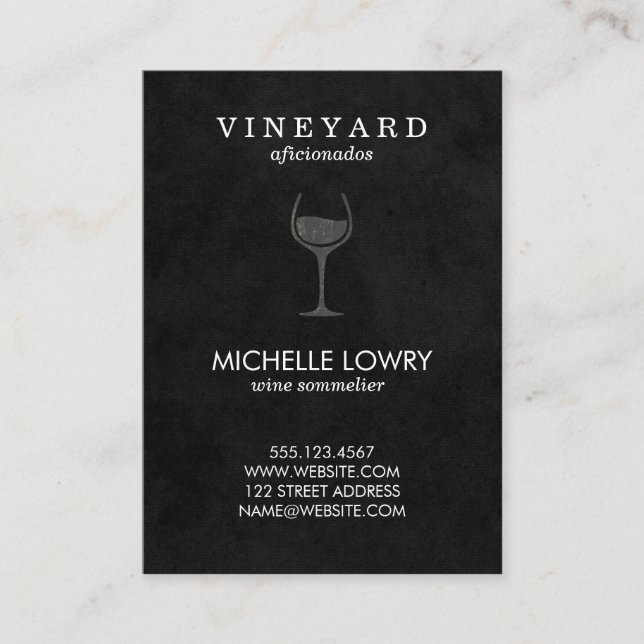 Carte De Visite Vignoble Lux Black (Devant)