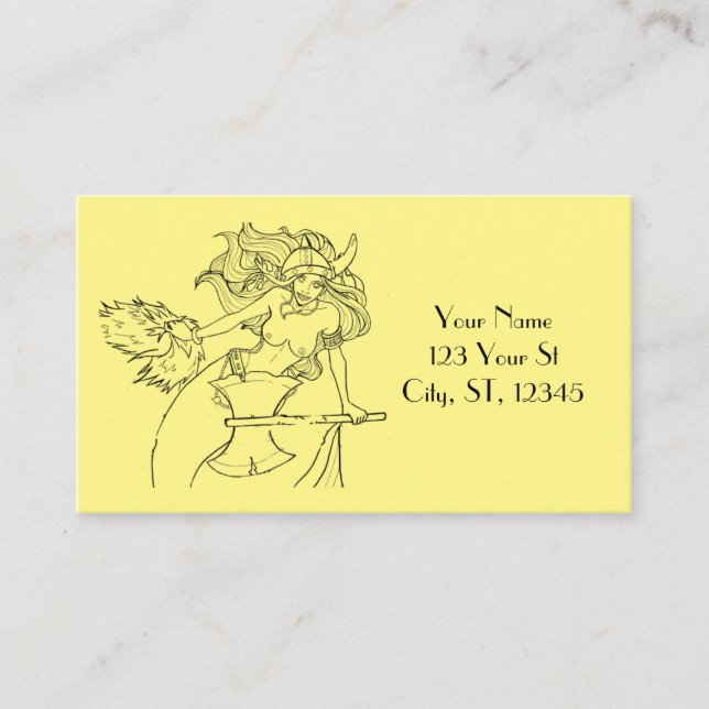 Carte De Visite Viking Mermaid Warrior Thunder_Cove (Devant)